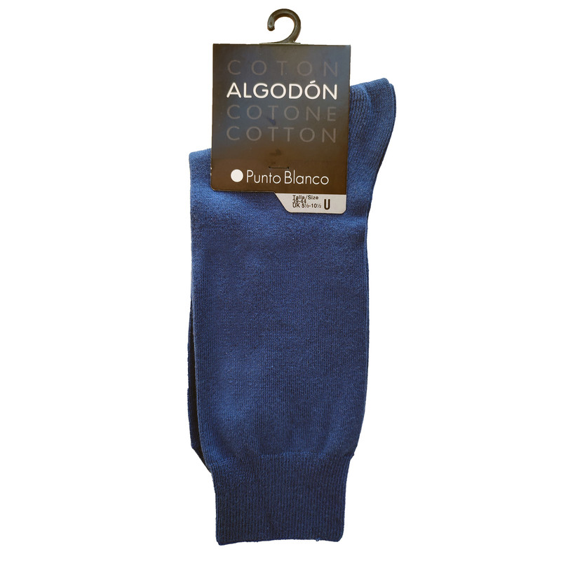 جوراب مردانه پونتو بلانکو مدل کتان آلگودون ساده 142-10-13454
