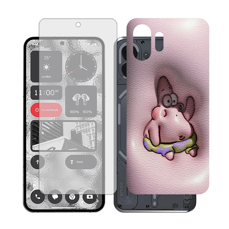 محافظ صفحه نمایش شفاف گلس مدل Together مناسب برای گوشی موبایل ناتینگ Phone 2 به همراه برچسب پوششی پشت گوشی 