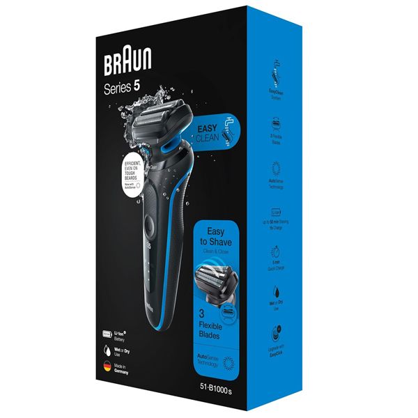 ماشین اصلاح موی صورت شارژی بروان مدل 51B1000s -  - 12