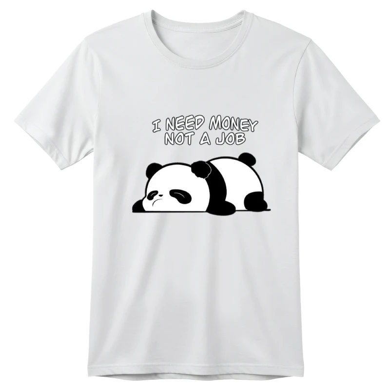 تی‌شرت آستین کوتاه بچگانه مدل پاندا خواب کد v2 