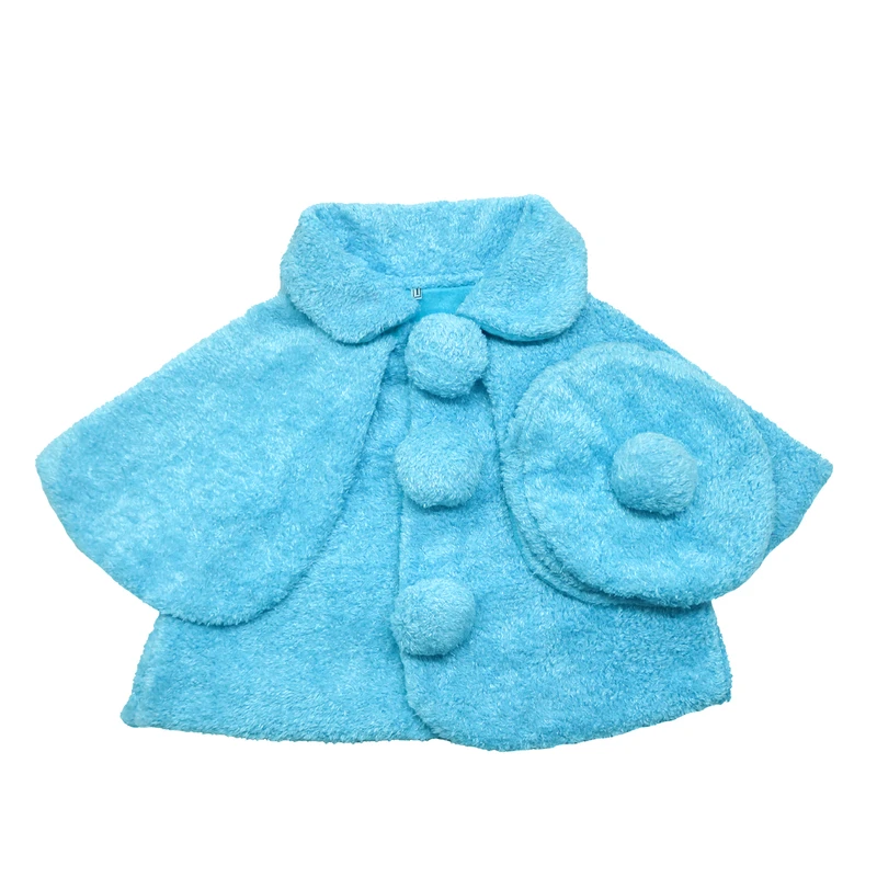 ست پالتو و کلاه دخترانه مدل پانچو کد 013