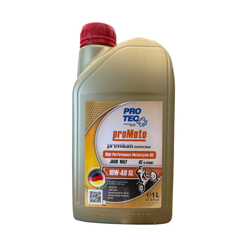روغن موتور سیکلت تمام سنتتیک پروتک مدل SL 10W-40 حجم 1 لیتر