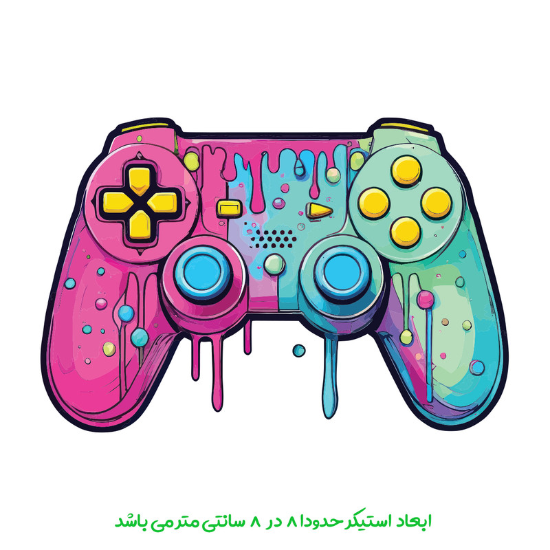 برچسب لپ تاپ پویا مارکت طرح گیمر کد 3958