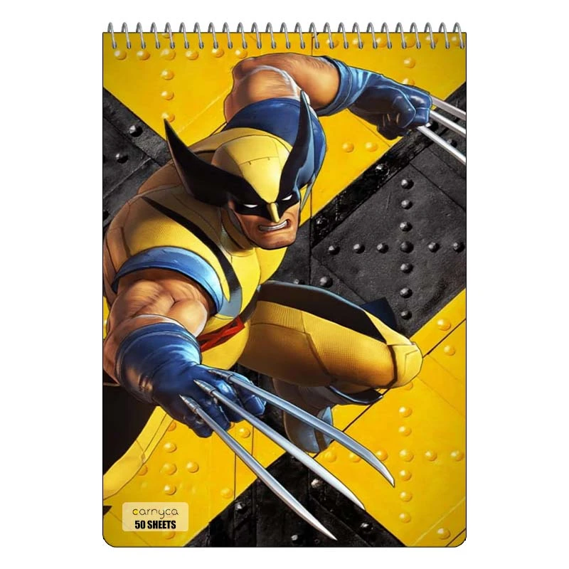 دفتر نقاشی 50 برگ سیمی کارنیکا طرح ولورین Wolverine کد 64106