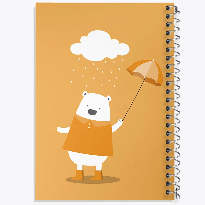 دفتر شطرنجی 50 برگ خندالو مدل خرس بامزه کد N1395