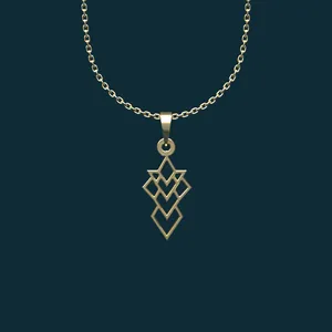 گردنبند طلا 18 عیار زنانه مدوپد مدل هندسی کد AA2-1-1285