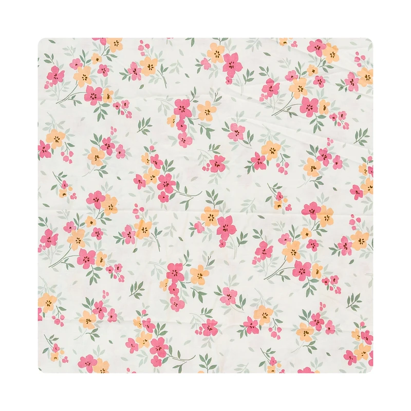 روکش لحاف کتان آدنو مدل گلی کد FI39 دو نفره سایز 240x220 سانتی‌متر