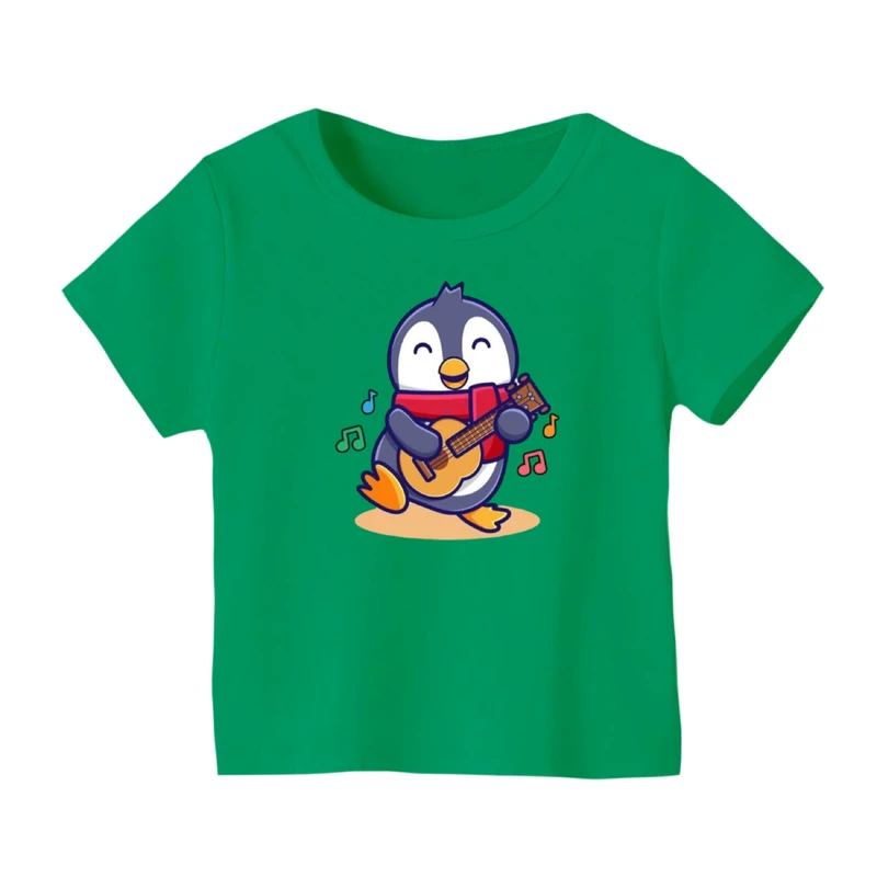 تی شرت آستین کوتاه بچگانه مدل پنگوئن کد ۱