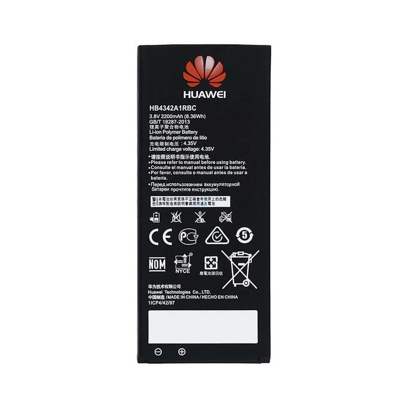 باتری موبایل کد HB4342A1RBC ظرفیت 2200 میلی آمپر ساعت مناسب برای گوشی موبایل هوآوی Y5 II
