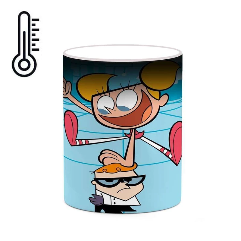 ماگ حرارتی کاکتی مدل کارتون Dexter's Laboratory کد mgh22453
