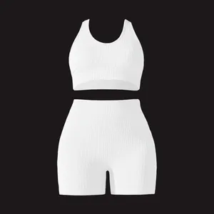 ست نیم تنه و شلوارک ورزشی زنانه مدل M5152