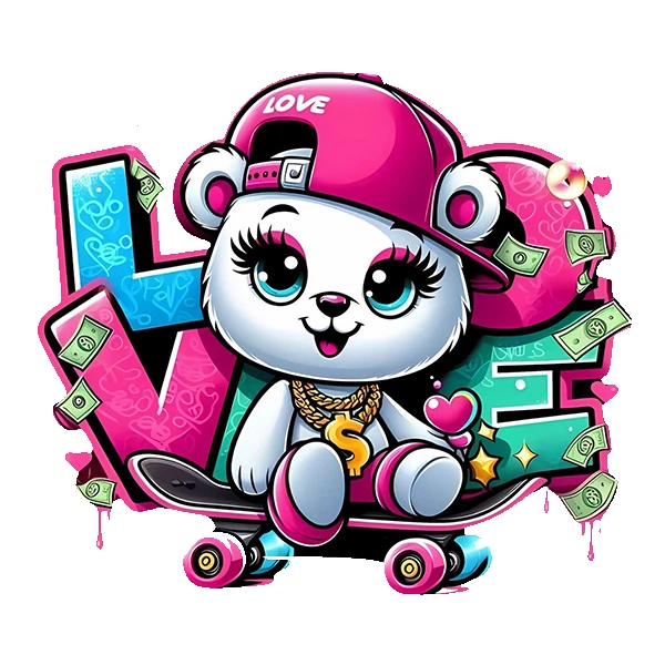 استیکر پارچه و لباس پاد آفرین طرح کارتونی کد 1838