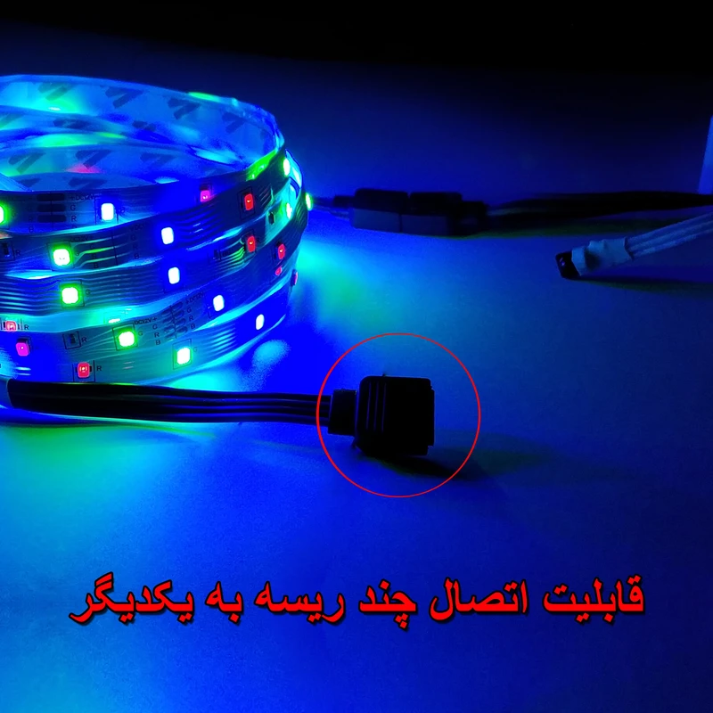 ریسه ال ای دی لومینوس مدل RGB 2835 Gaming طول 5 متر عکس شماره 10