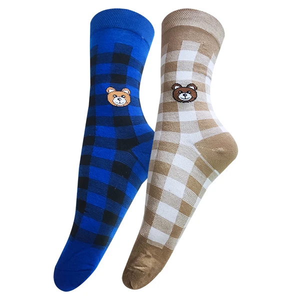 جوراب ساق بلند زنانه تن پوش هنگامه مدل شطرنجی بسته 2 عددی