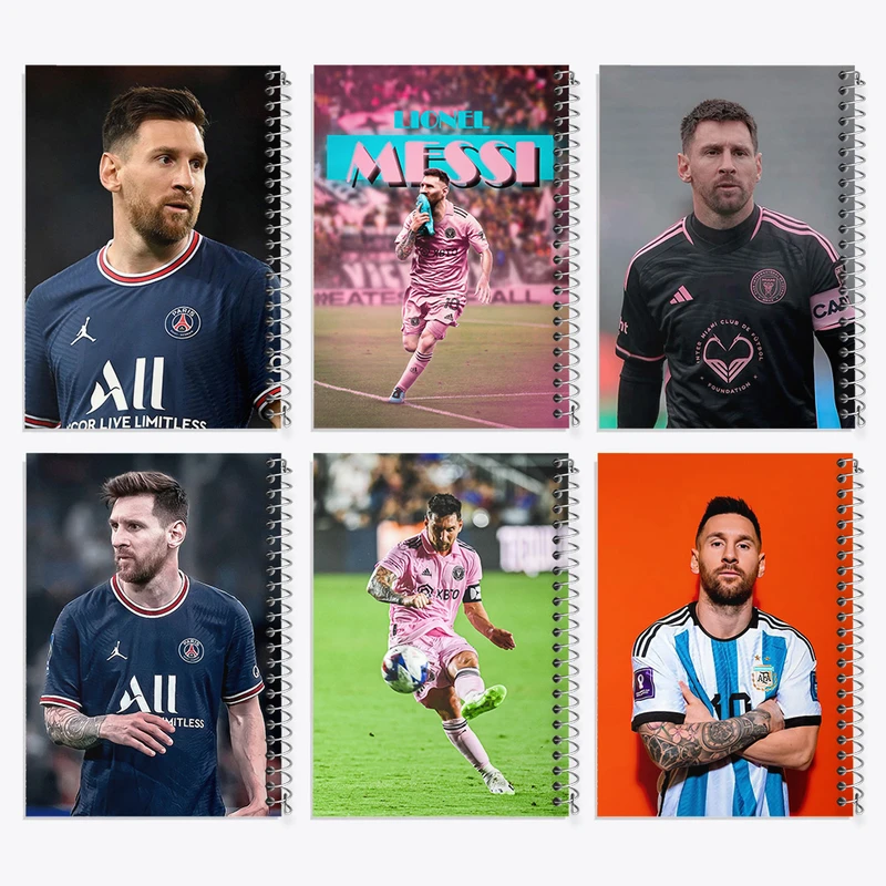 دفتر نقاشی 50 برگ خندالو طرح لیونل مسی کد 334 مجموعه 6 عددی
