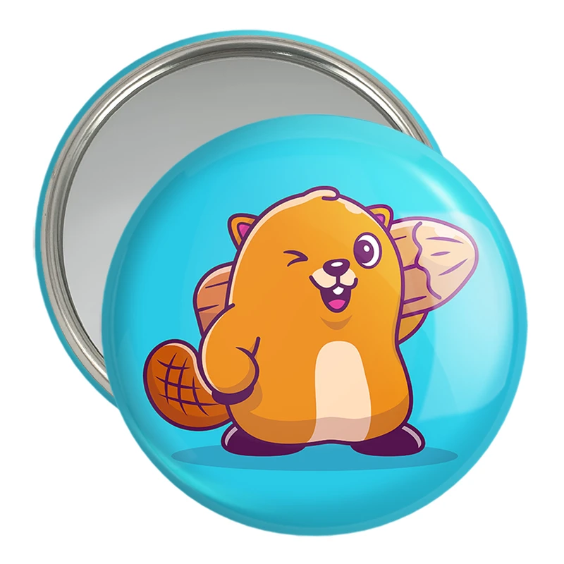 آینه جیبی خندالو مدل حیوانات بامزه سمور کد 29637