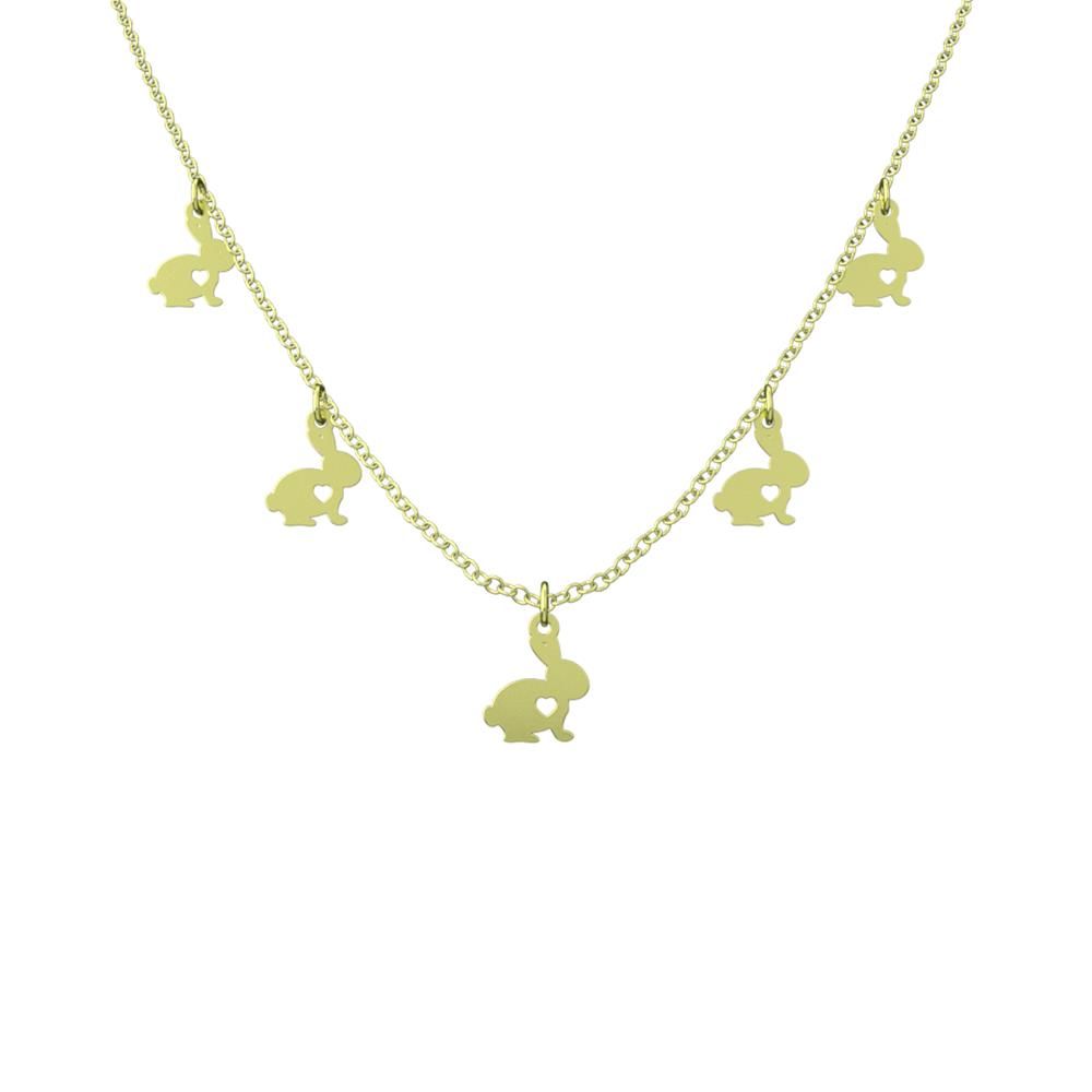 گردنبند طلا 18 عیار زنانه مدوپد مدل خرگوش کد RNA10345 - - 5