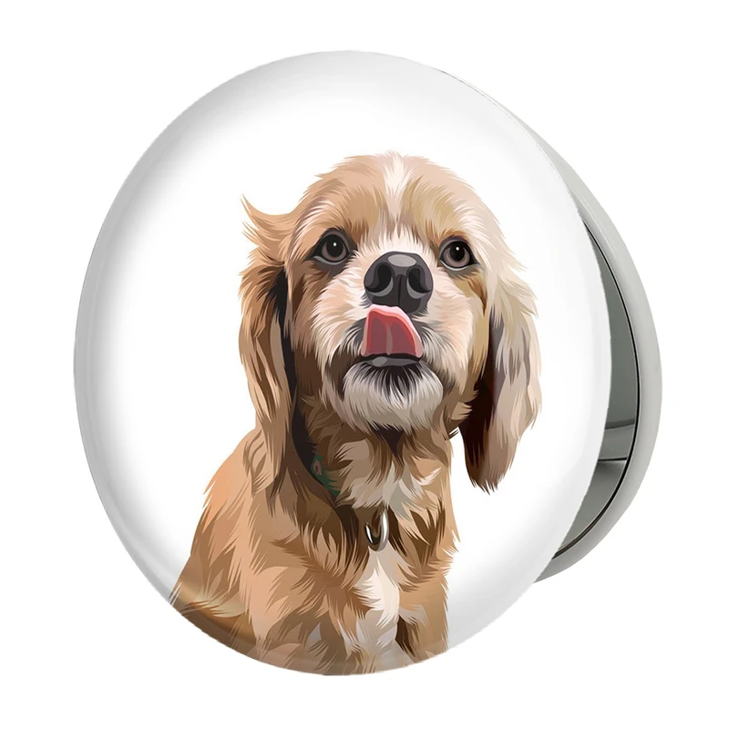 آینه جیبی خندالو طرح سگ مدل تاشو کد 28270 