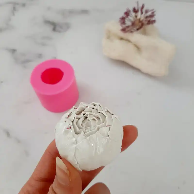 قالب شمع مدل رز پیونی کد 4