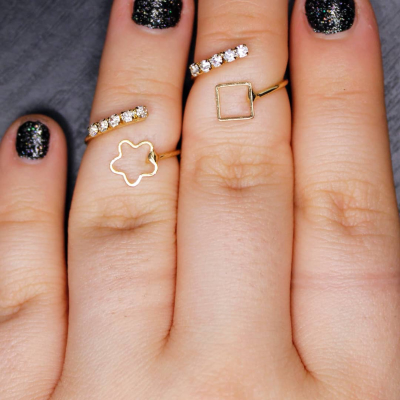 بند انگشتی زنانه کد AS0014 مجموعه 2 عددی