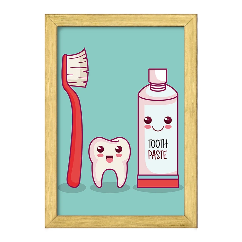 تابلو خندالو طرح دندان و دندان پزشکی کودکانه کد 36698