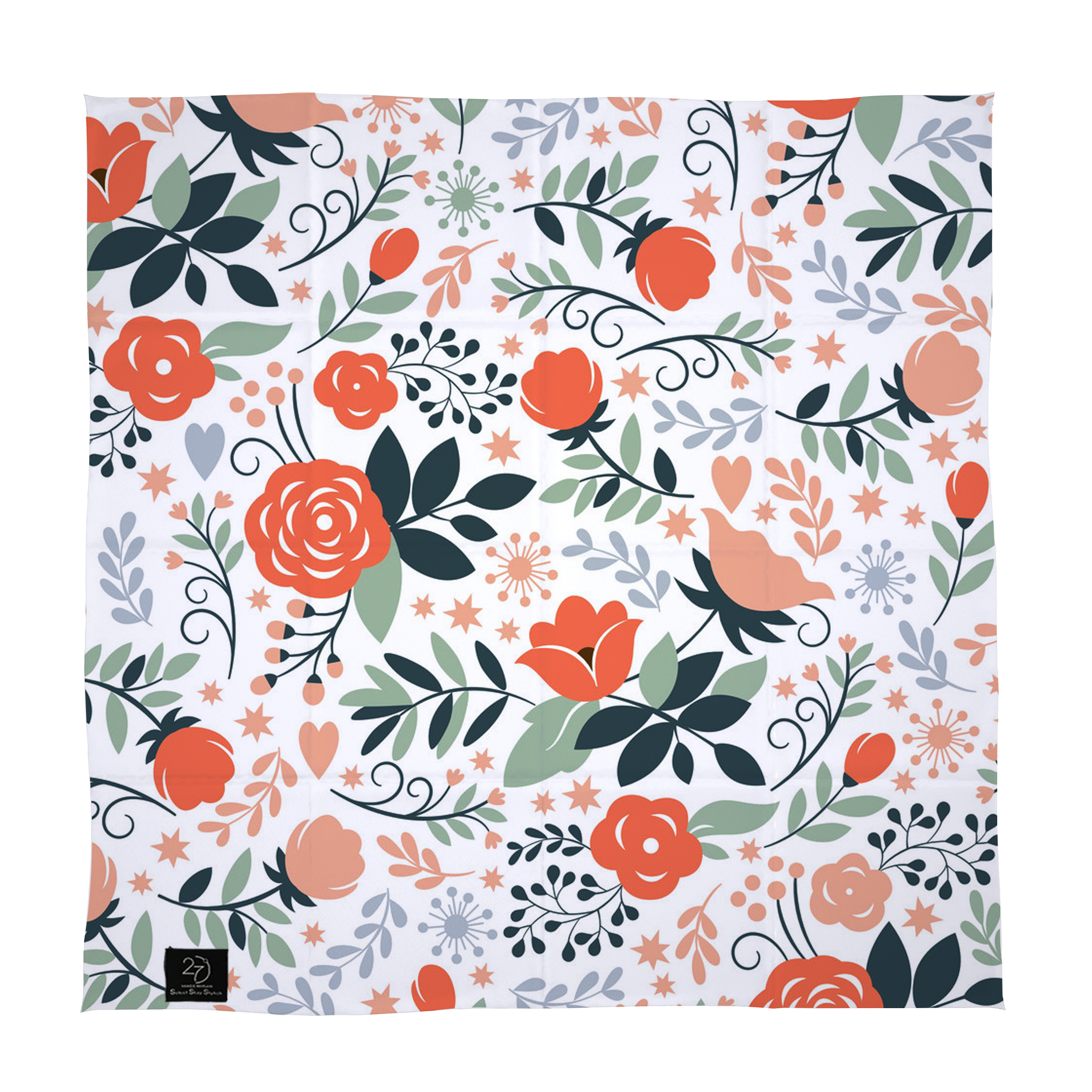 دستمال سر و گردن 27 طرح FLOWER کد J20