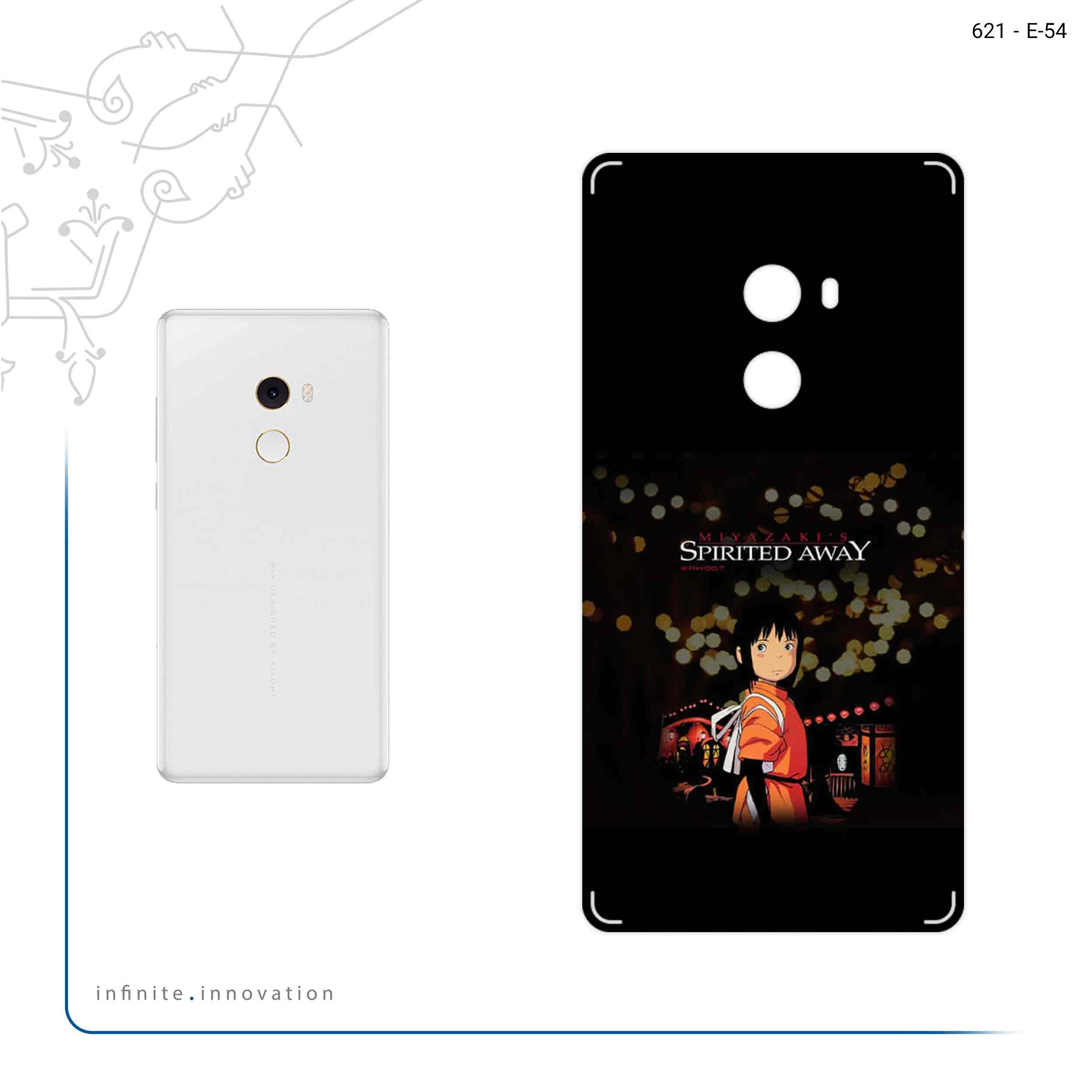 برچسب پوششی ماهوت مدل Spirited Away مناسب برای گوشی موبایل شیائومی Mi Mix 2