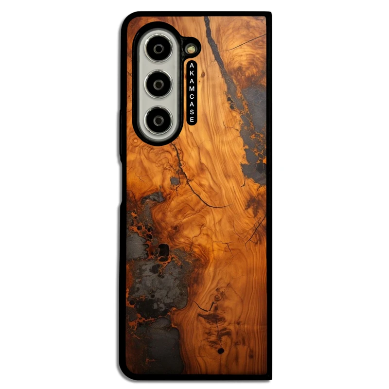 کاور آکام مدل AMC-WSGZFOLD5-WOOD-15 مناسب برای گوشی موبایل سامسونگ Galaxy Z Fold 5