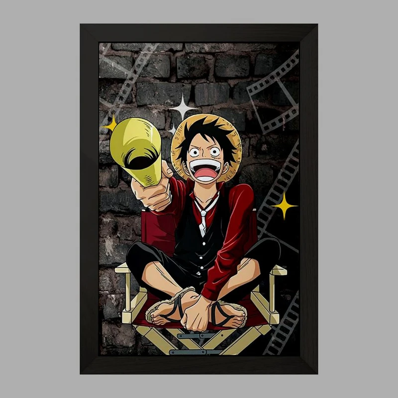 تابلو خندالو مدل لوفی انیمه وان پیس One Piece  کد 10535