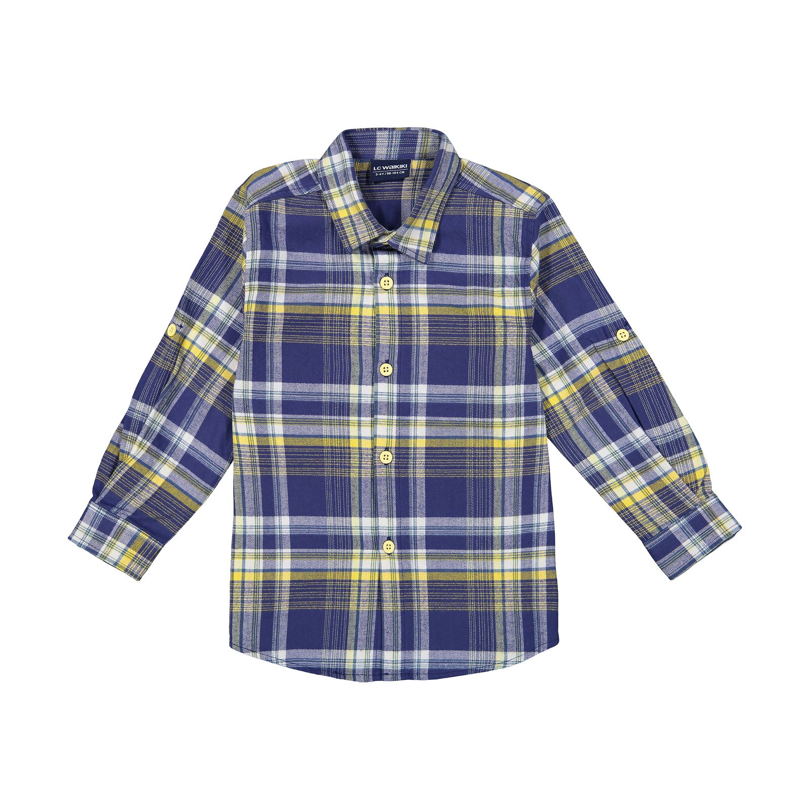پیراهن پسرانه ال سی وایکیکی مدل W132649Z4-G5P-YELLOWCHECK -  - 1
