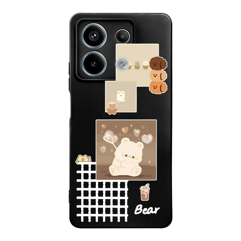 کاور قاب گوشی طرح قاب عکس خرس دخترونه کد k774 مناسب برای گوشی موبایل شیائومی Redmi Note 13 Pro 5G