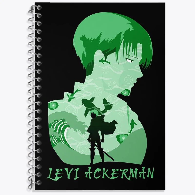 دفتر زبان 50 برگ خندالو مدل سه خط طرح آرن یگر انیمه اتک آن تایتان کد F804