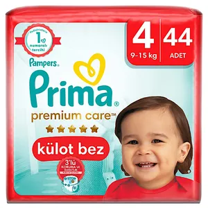 پوشک بچه شورتی پریما مدل külot bez سایز ۴ بسته ۴۴ عددی