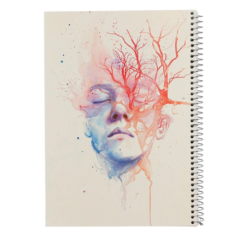 دفتر ژورنال نویسی 50 برگ مدوپد مدل نقطه ای طرح نقاشی آدم کد DF15697