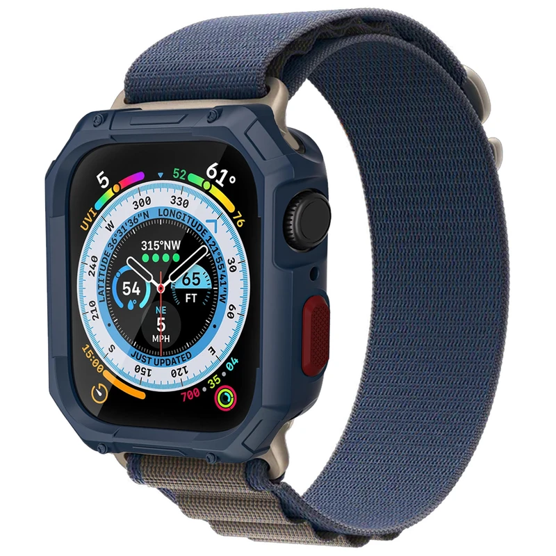 بند آکوآرا مدل Hexa Alpine مناسب برای اپل واچ 45 میلی متری سری 9 به همراه کاور