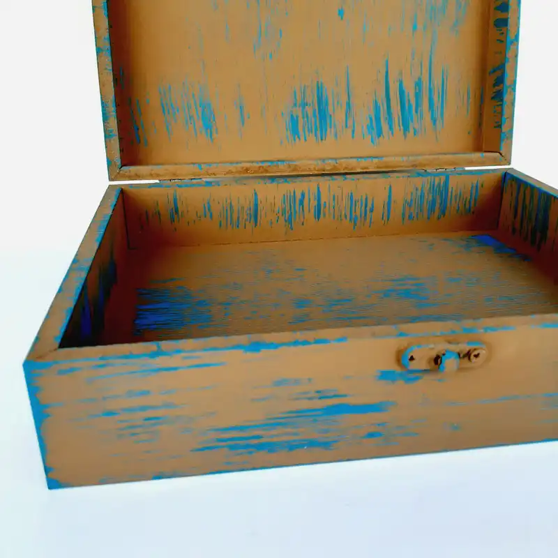 جعبه هدیه چوبی مدل هنری طرح خطاطی کد WB202