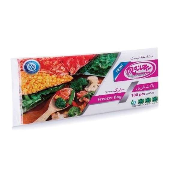 کیسه فریزر ریحانه مدل شیت بسته 100 عددی