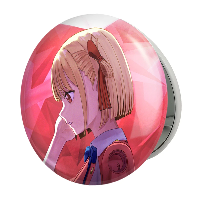 آینه جیبی خندالو طرح چیساتو انیمه لیکوریس ریکویل Lycoris Recoil مدل تاشو کد 23072 