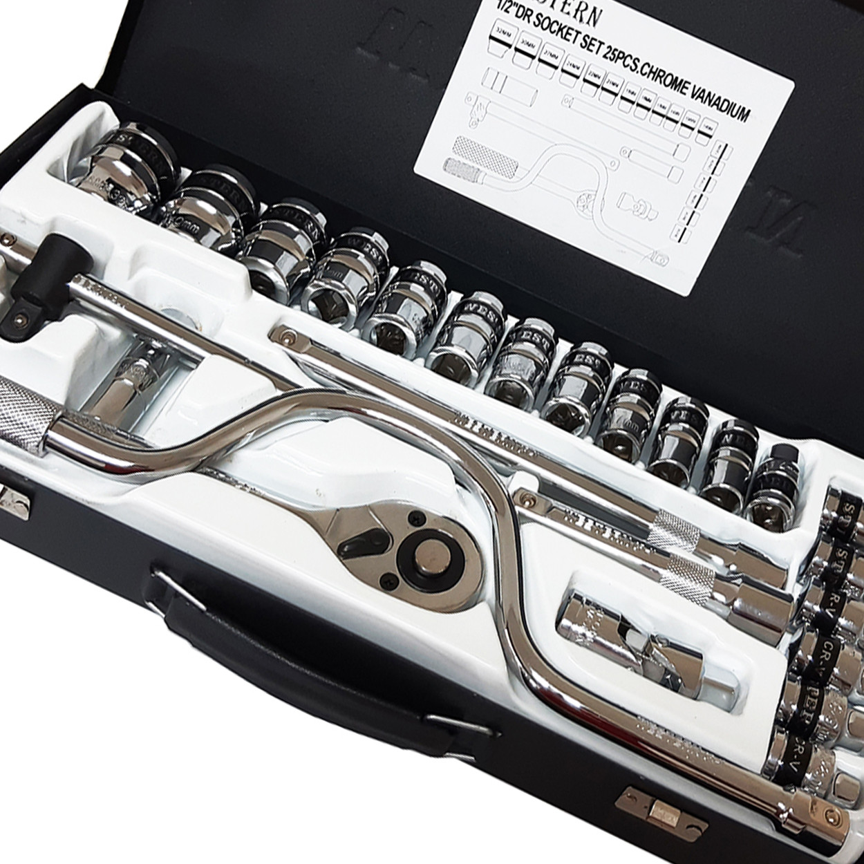 مجموعه 25 عددی آچار بکس وسترن مدل AT - 25