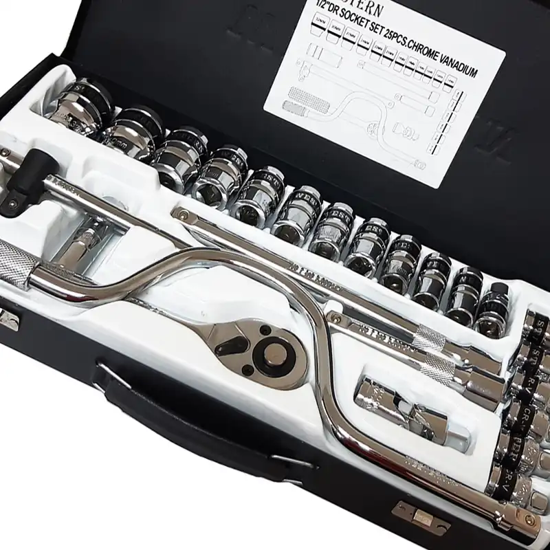 مجموعه 25 عددی آچار بکس وسترن مدل AT - 25