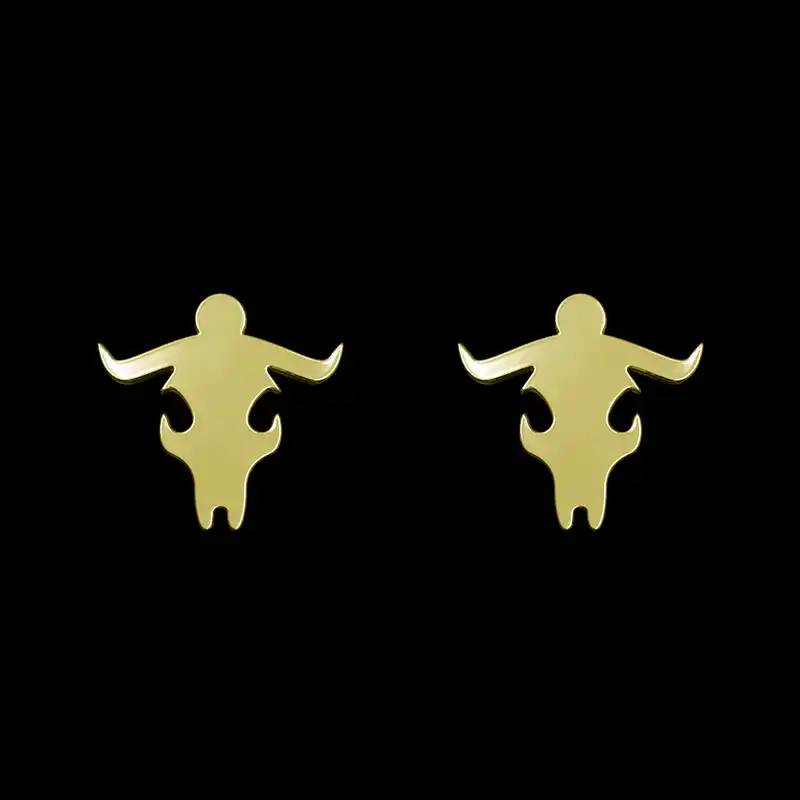 گوشواره طلا 18 عیار زنانه مدوپد مدل گاو کد GA1-15015