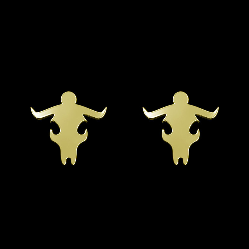 گوشواره طلا 18 عیار زنانه مدوپد مدل گاو کد GA1-15015