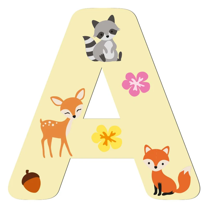 استیکر چوبی کودک باروچین مدل حرف انگلیسی A 