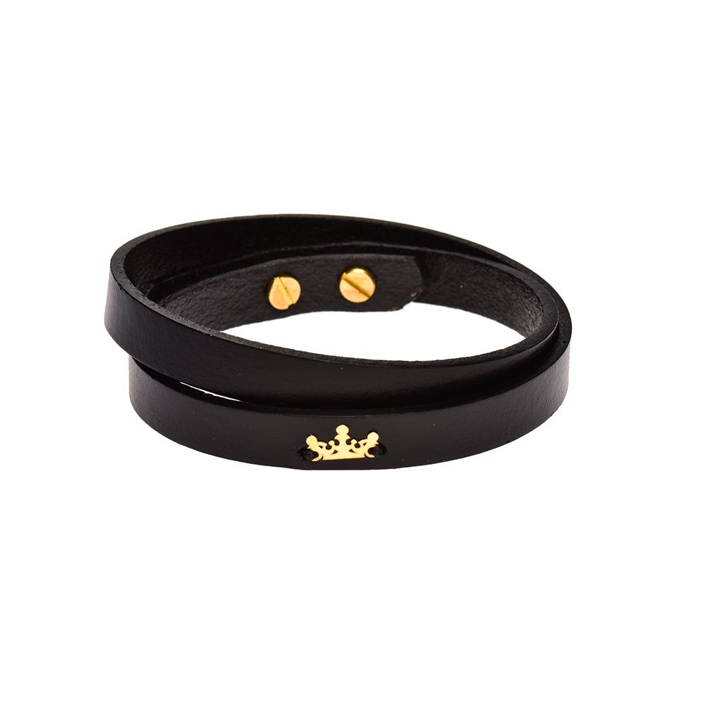 دستبند طلا 18 عیار زنانه کرابو طرح تاج مدل Kr1051 -  - 1