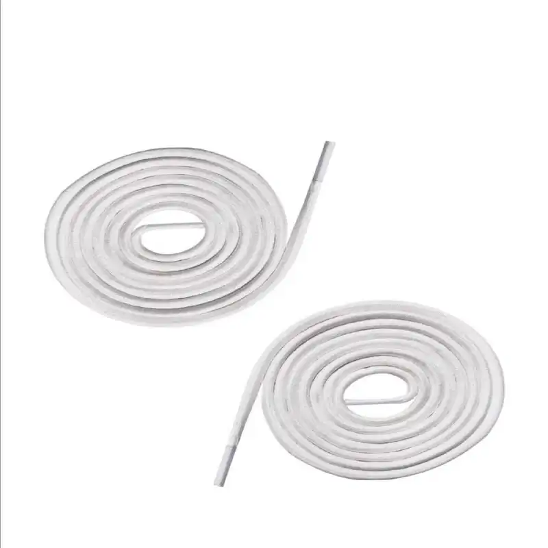 بند کفش مدل گرد کشی کد 4 رنگ سفید بسته 2 عددی