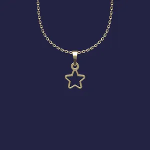 گردنبند طلا 18 عیار زنانه مدوپد مدل ستاره کد Z2-1-1137