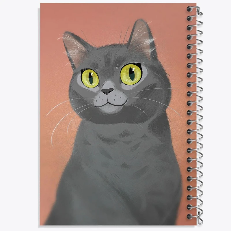 دفتر ژورنال نویسی 50 برگ خندالو مدل نقطه ای طرح گربه کد 28231