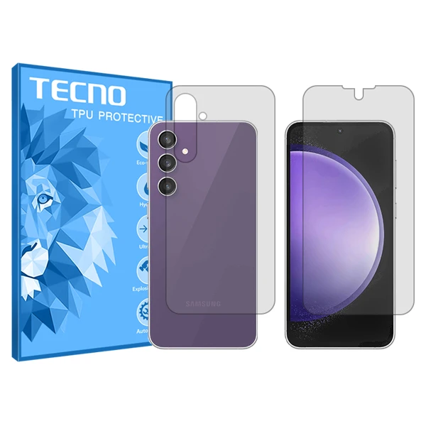 محافظ صفحه نمایش شفاف تکنو مدل HyGEL مناسب برای گوشی موبایل سامسونگ Galaxy S23 FEبه همراه محافظ پشت گوشی