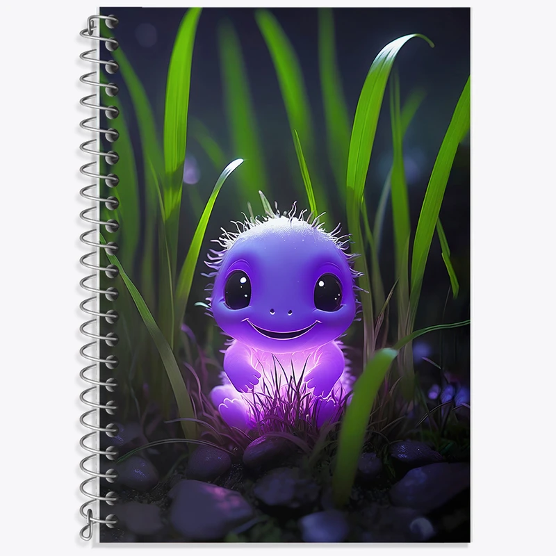 دفتر لغت 50 برگ خندالو طرح هیولای بنفش کیوت کد F6274