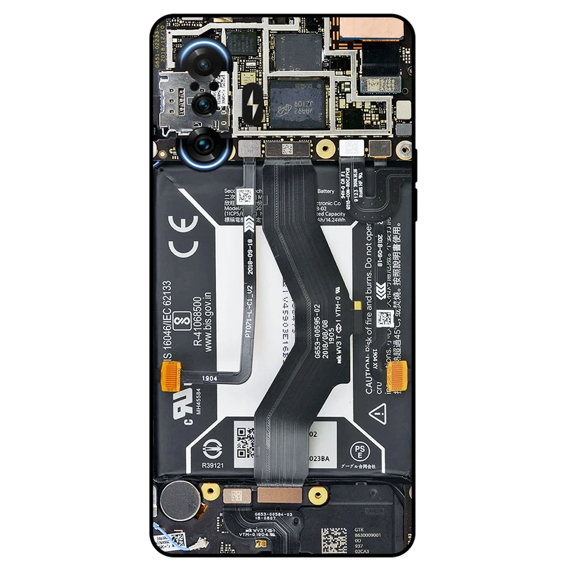 کاور مگافون طرح برد موبایل مدل 8004 مناسب برای گوشی موبایل شیائومی Redmi K40 Gaming